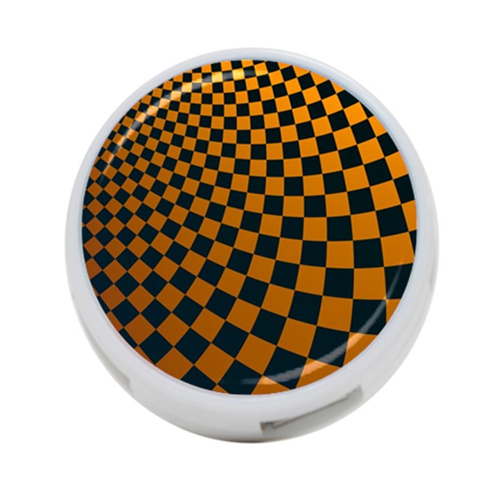 Abstract Square Checkers  4-Port USB Hub (Two Sides) 