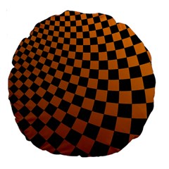 Abstract Square Checkers  Large 18  Premium Round Cushions by OZMedia