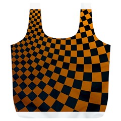 Abstract Square Checkers  Full Print Recycle Bags (l) 