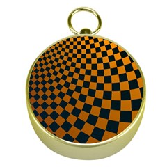 Abstract Square Checkers  Gold Compasses