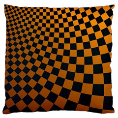 Abstract Square Checkers  Large Flano Cushion Cases (one Side) 