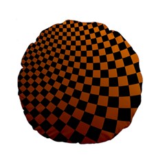 Abstract Square Checkers  Standard 15  Premium Flano Round Cushions by OZMedia