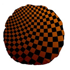 Abstract Square Checkers  Large 18  Premium Flano Round Cushions by OZMedia