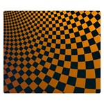 Abstract Square Checkers  Double Sided Flano Blanket (Small)  50 x40  Blanket Front