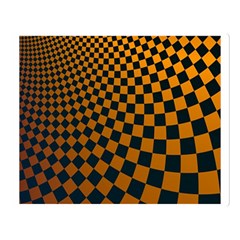 Abstract Square Checkers  Double Sided Flano Blanket (large) 