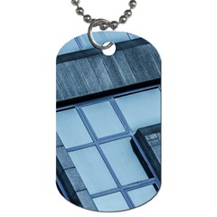 Abstract View Of Modern Buildings Dog Tag (two Sides)