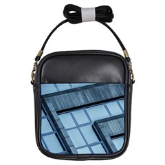 Abstract View Of Modern Buildings Girls Sling Bags by OZMedia