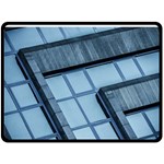 Abstract View Of Modern Buildings Fleece Blanket (Large)  80 x60  Blanket Front