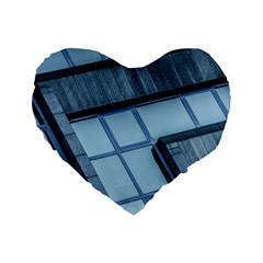 Abstract View Of Modern Buildings Standard 16  Premium Heart Shape Cushions by OZMedia