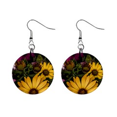 Beautiful Colourful African Daisies  Mini Button Earrings by OZMedia