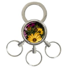 Beautiful Colourful African Daisies  3-ring Key Chains by OZMedia