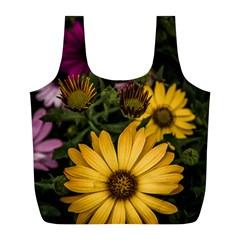 Beautiful Colourful African Daisies  Full Print Recycle Bags (l)  by OZMedia