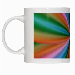 Abstract Rainbow White Mugs