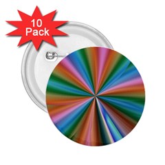 Abstract Rainbow 2 25  Buttons (10 Pack) 