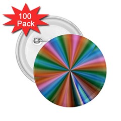 Abstract Rainbow 2 25  Buttons (100 Pack) 