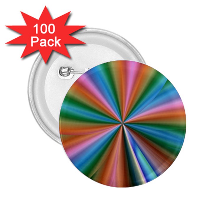 Abstract Rainbow 2.25  Buttons (100 pack) 