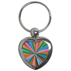 Abstract Rainbow Key Chains (heart) 