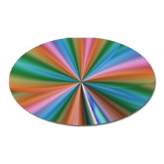 Abstract Rainbow Oval Magnet