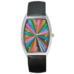 Abstract Rainbow Barrel Metal Watches by OZMedia