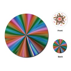 Abstract Rainbow Playing Cards (round)  by OZMedia