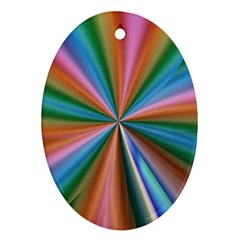 Abstract Rainbow Oval Ornament (two Sides) by OZMedia