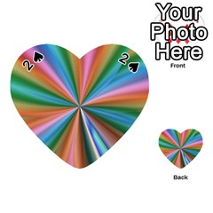 Abstract Rainbow Playing Cards 54 (heart)  by OZMedia