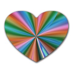 Abstract Rainbow Heart Mousepads