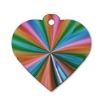 Abstract Rainbow Dog Tag Heart (One Side) Front