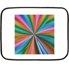 Abstract Rainbow Double Sided Fleece Blanket (mini)  by OZMedia