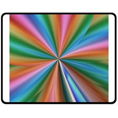 Abstract Rainbow Fleece Blanket (medium) 