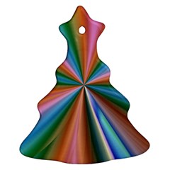 Abstract Rainbow Christmas Tree Ornament (2 Sides) by OZMedia