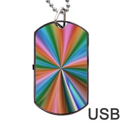 Abstract Rainbow Dog Tag Usb Flash (one Side) by OZMedia