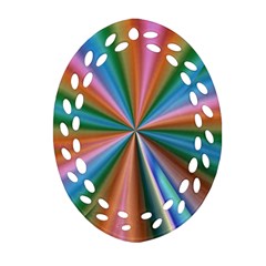 Abstract Rainbow Ornament (oval Filigree)  by OZMedia