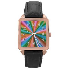 Abstract Rainbow Rose Gold Watches