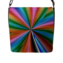 Abstract Rainbow Flap Messenger Bag (l) 