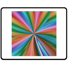 Abstract Rainbow Double Sided Fleece Blanket (medium) 