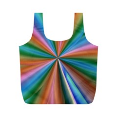 Abstract Rainbow Full Print Recycle Bags (m) 