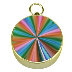 Abstract Rainbow Gold Compasses