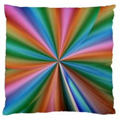 Abstract Rainbow Large Flano Cushion Cases (one Side)  by OZMedia