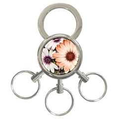 Beautiful Colourful African Daisies 3-ring Key Chains