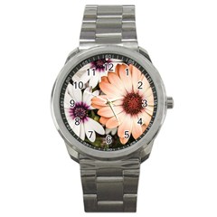 Beautiful Colourful African Daisies Sport Metal Watches