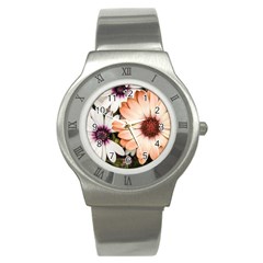 Beautiful Colourful African Daisies Stainless Steel Watches