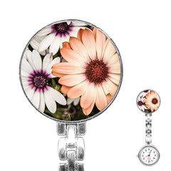 Beautiful Colourful African Daisies Stainless Steel Nurses Watches by OZMedia