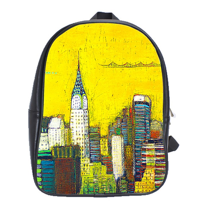 New York City with yellow School Bags (XL) 