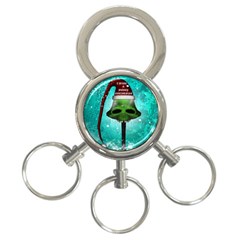 I Wish You A Merry Christmas, Funny Skull Mushrooms 3-ring Key Chains by FantasyWorld7