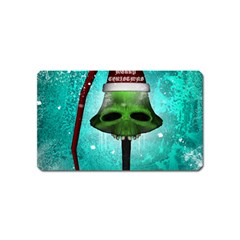 I Wish You A Merry Christmas, Funny Skull Mushrooms Magnet (name Card)