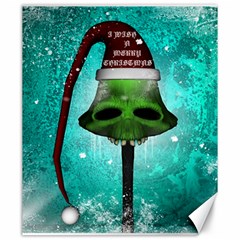 I Wish You A Merry Christmas, Funny Skull Mushrooms Canvas 20  X 24   by FantasyWorld7