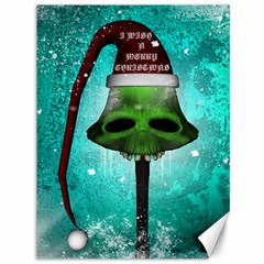 I Wish You A Merry Christmas, Funny Skull Mushrooms Canvas 36  X 48  