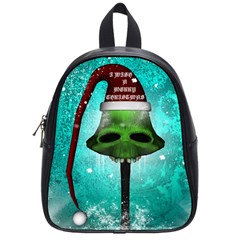 I Wish You A Merry Christmas, Funny Skull Mushrooms School Bags (small) 