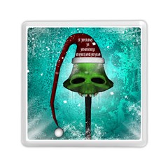 I Wish You A Merry Christmas, Funny Skull Mushrooms Memory Card Reader (square) 